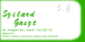 szilard gaszt business card